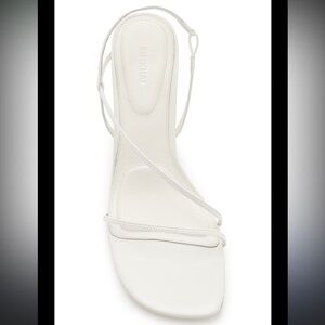 SIMKHAI Shadow Leather Sandals White Sz 6